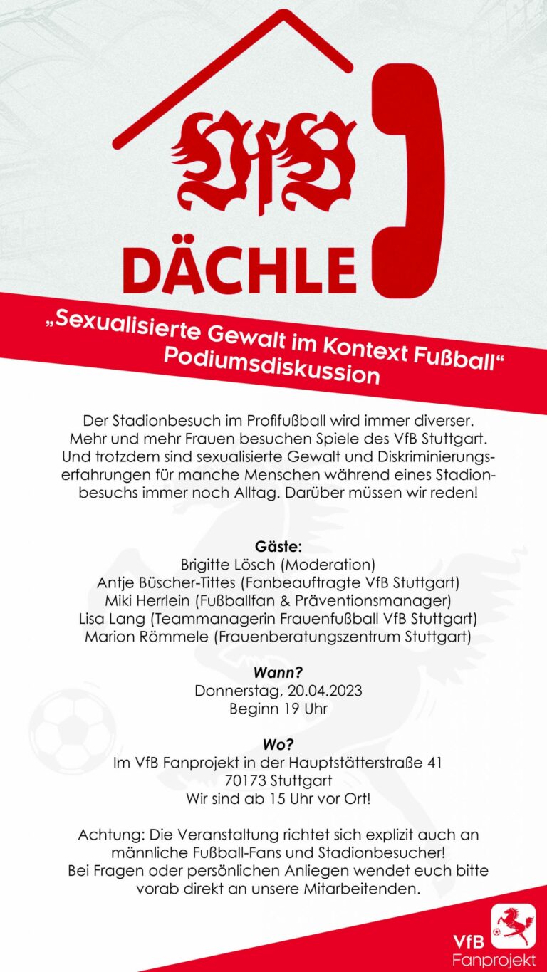 Sexualisierte Gewalt im Kontext Fußball – Podiumsdiskussion am 20.04.2023